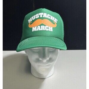 NEW Green Mustache March Mesh Trucker SnapBack Otto Baseball Cap St. Patrick Day